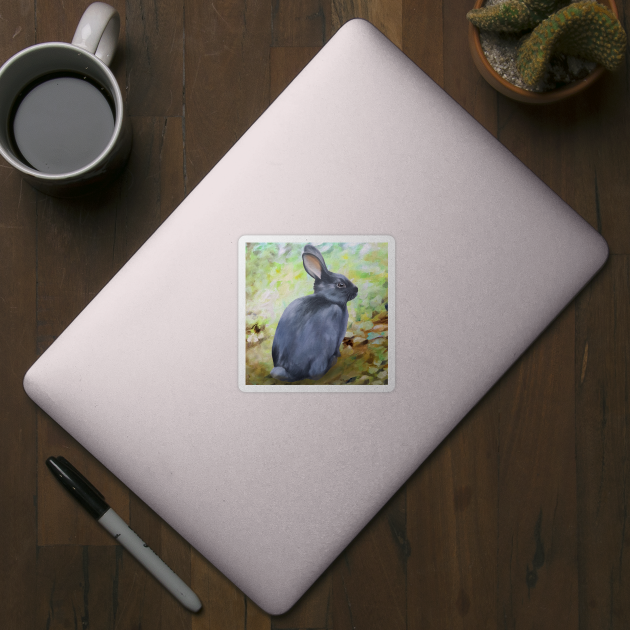 Black Rabbit In The Forest by EmilyBickell